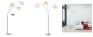 Artiva USA Lumiere III 80" LED Arched Floor Lamp Double Layer Shade with Dimmer